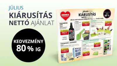 KIÁRUSÍTÁS – AKÁR -80% KEDVEZMÉNY!